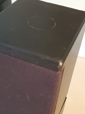 LOT(4) KLH 9900 Satellite Surround Sound Speakers, Black with removable covers. - Thumbnail 9