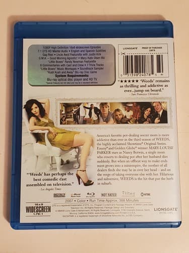 BLURAY TV - WEEDS Seasons 2, 3, 4 (2006-8) Six Discs / 1,033 min. Tested works - Thumbnail 8