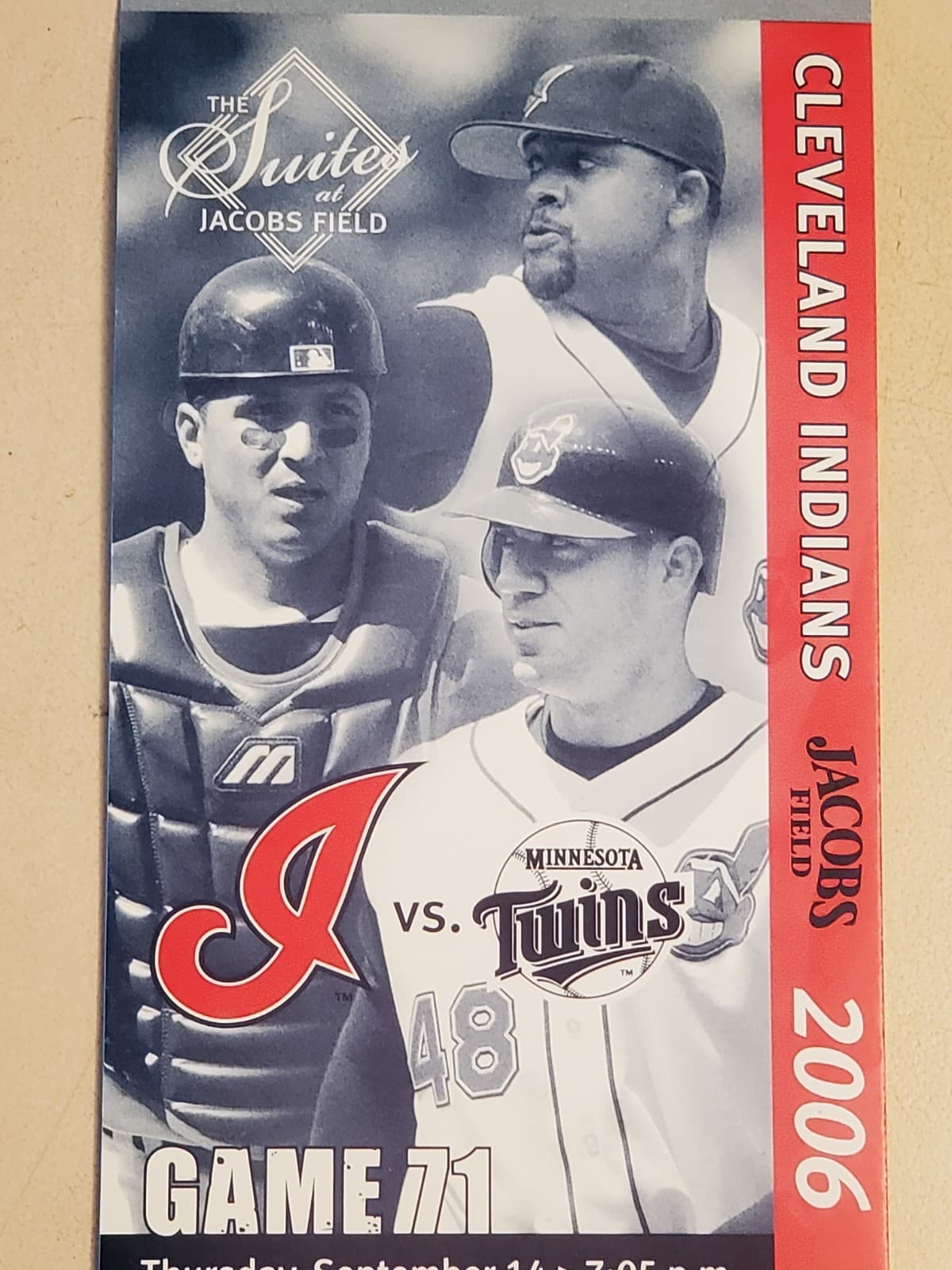 2006 MLB Cleveland Indians Ticket Stub SEP 14 2006 v Minnesota Twins (4-9L) - Thumbnail 6