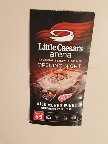 2017 NHL Detroit Red Wings Ticket Stub. OCT 5 2017 v Phoenix Coyotes. LCA Opener - Thumbnail 5
