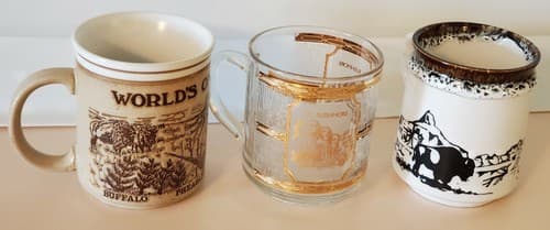 Mount Rushmore South Dakota coffee mug cup glass ceramic lot of 3. Exc cond - Thumbnail 4