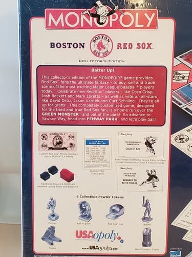 2006 BOSTON RED SOX Monopoly Board Game. NEW SEALED Package. WS Collectors Edit - Thumbnail 3