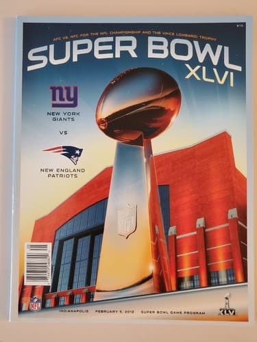 NFL Super Bowl XLVI (46-2012) Program NEW New York Giants v NE Patriots - Image 1