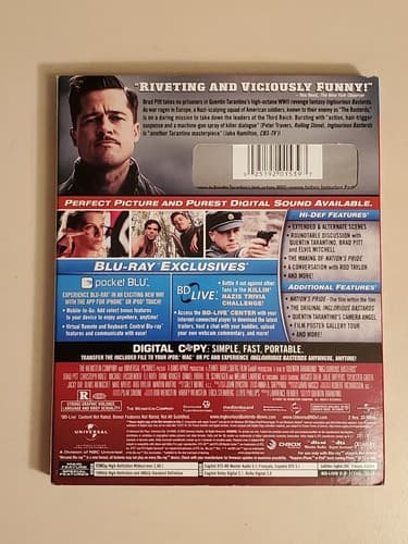 BLURAY MOVIE - INGLORIOUS BASTERDS (2009) 3-Disc Special Edition w Slipcover. - Thumbnail 2
