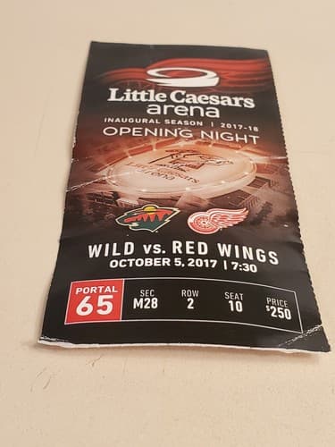 2017 NHL Detroit Red Wings Ticket Stub. OCT 5 2017 v Phoenix Coyotes. LCA Opener - Thumbnail 6