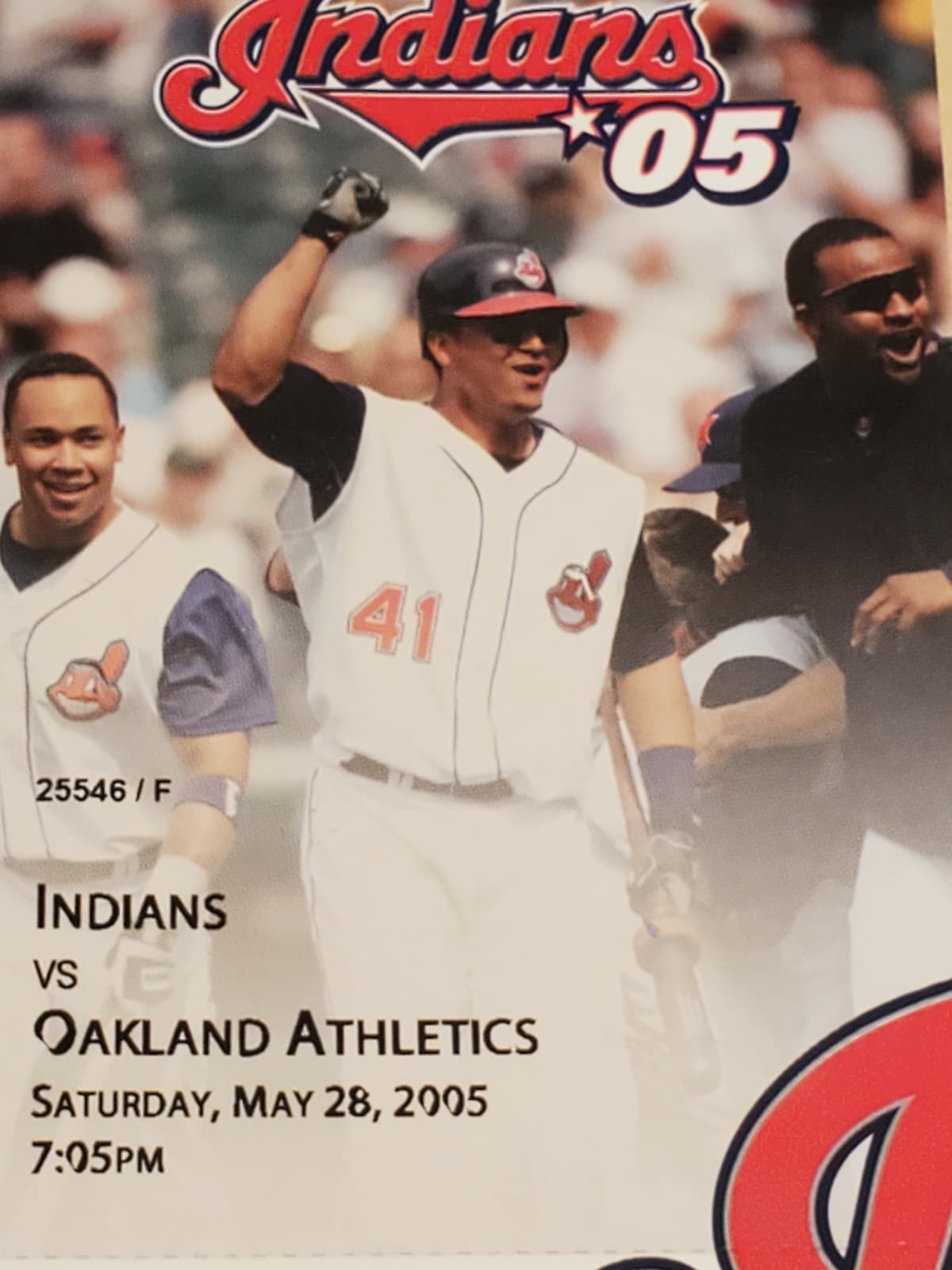 2005 MLB Cleveland Indians Ticket Stub MAY 28 2005 v Oakland A's (6-3W) SUITE D8 - Thumbnail 4