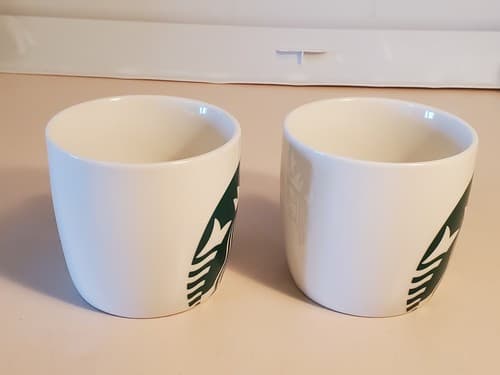2016 Starbucks Big Chubby Green White Coffee Mug LOT×2. Tea Cup Mermaid 14oz - Thumbnail 7