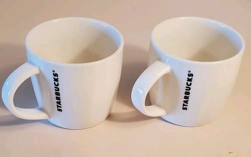 2016 Starbucks Big Chubby Green White Coffee Mug LOT×2. Tea Cup Mermaid 14oz - Thumbnail 8