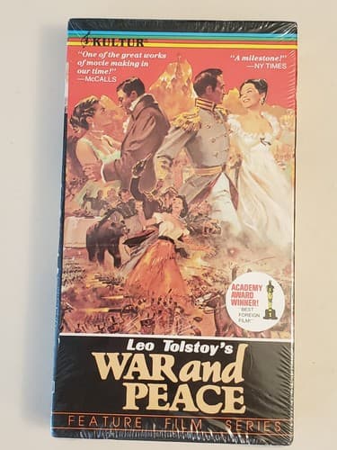 VHS MOVIE - Leo Tolstoy's WAR AND PEACE (1968) Kultur #1248. 6 hrs. NEW SEALED - Image 1