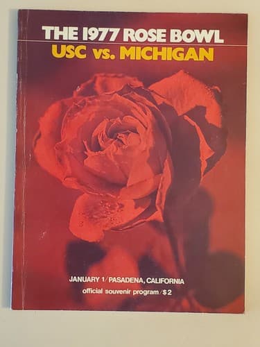 1977 1979 NCAA ROSE BOWL Official Program LOT OF 2 Univ of SoCal USC v UMichigan - Image 1