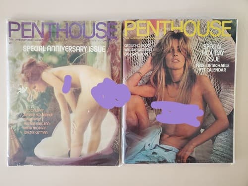 PENTHOUSE Magazine LOT OF 2. 1973 Sep Dec. Collectible issues Protective plastic - Image 1
