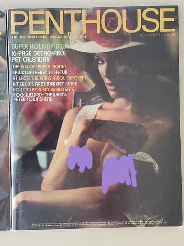 PENTHOUSE Magazine LOT OF 2. 1974 Nov Dec. Collectible issues Protective plastic - Thumbnail 6