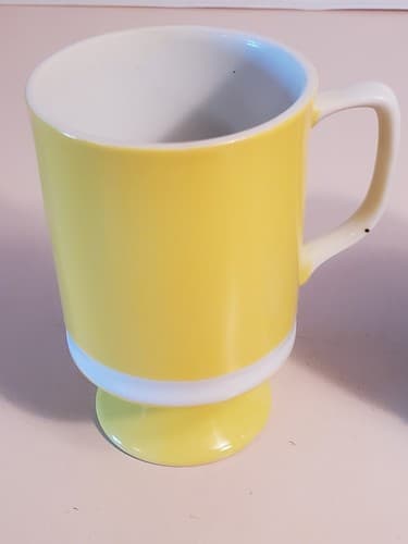 8oz. COFFEE MUG LOT OF 2. STARBUCKS Blue Winter 2007 Mug & Japan 8oz. Yellow Mug - Thumbnail 8