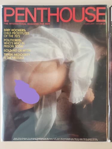PENTHOUSE Magazine LOT OF 2. 1975 Feb Mar. Collectible issues Protective plastic - Thumbnail 4