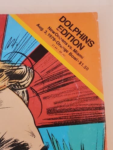 1979 NFL PRO Program Aug 3 79 Dolphins Ed. Don Shula cover New Orleans @ Miami - Thumbnail 3