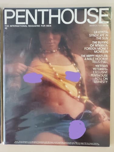 PENTHOUSE Magazine LOT OF 2. 1975 Feb Mar. Collectible issues Protective plastic - Thumbnail 6