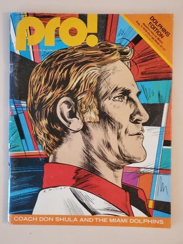 1979 NFL PRO Program Aug 3 79 Dolphins Ed. Don Shula cover New Orleans @ Miami - Image 1