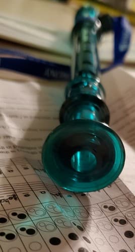 Harmony 2-Piece Traditional Style Soprano Recorder. Baroque Fingering. GREEN - Image 1