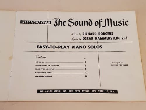 Vintage 1950s 60s SHEET MUSIC LOT OF 10. SOUND OF MUSIC Bundle 2 books & 8 songs - Thumbnail 3