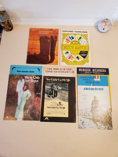 Vintage 1970s SHEET MUSIC LOT OF 9. Bundle incl 2 books & 7 Songs Herb Alpert - Thumbnail 2