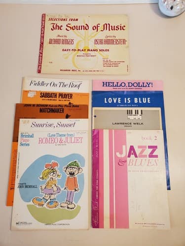 Vintage 1950s 60s SHEET MUSIC LOT OF 10. SOUND OF MUSIC Bundle 2 books & 8 songs - Image 1