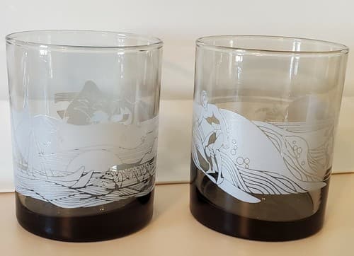 McDonald's Hawaii drinking glass lot of two. Surfing & Outrigger themed. Mahalo♡ - Thumbnail 3