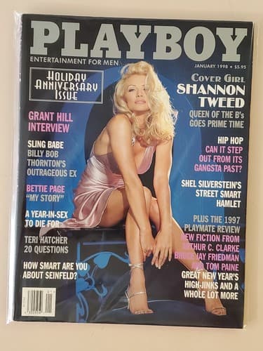 PLAYBOY Magazine 1998 Jan. Shannon Tweed. Interview: Grant Hill. Collectible iss - Image 1