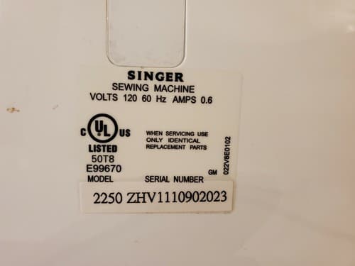 Singer Tradition Model 2250 Electric Sewing Machine. Bundle unit, pedal orig box - Thumbnail 10