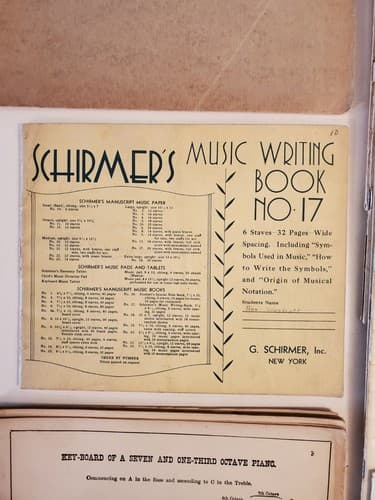 Vtg MUSIC BOOK LOT OF 9. Bundle includes 3 music writing, 5 Spinet Organ + - Thumbnail 5