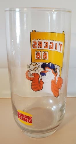 Detroit Tigers 1988 Burger King 3 drinking glass, lot of 3. Excellent condition - Thumbnail 4