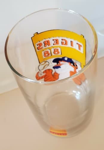 Detroit Tigers 1988 Burger King 3 drinking glass, lot of 3. Excellent condition - Thumbnail 5