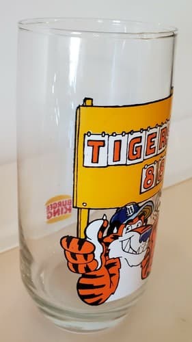 Detroit Tigers 1988 Burger King 3 drinking glass, lot of 3. Excellent condition - Thumbnail 3