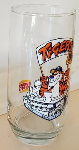 Detroit Tigers 1988 Burger King 3 drinking glass, lot of 3. Excellent condition - Thumbnail 9