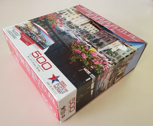 Puzzle - Panorama Easel - Lake Garda Italy. 500 Pieces, 36" x 12" Panoramic. - Thumbnail 2