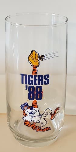 Detroit Tigers 1988 Burger King 3 drinking glass, lot of 3. Excellent condition - Thumbnail 11