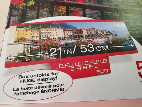 Puzzle - Panorama Easel - Lake Garda Italy. 500 Pieces, 36" x 12" Panoramic. - Thumbnail 6