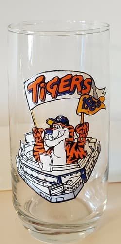Detroit Tigers 1988 Burger King 3 drinking glass, lot of 3. Excellent condition - Thumbnail 8