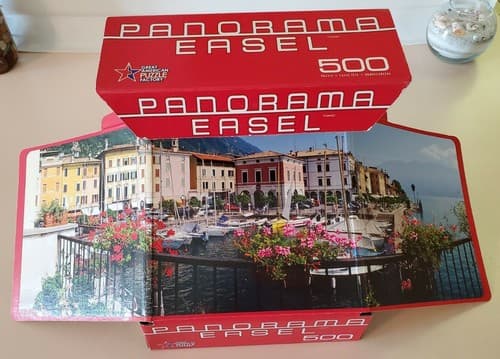 Puzzle - Panorama Easel - Lake Garda Italy. 500 Pieces, 36" x 12" Panoramic. - Thumbnail 4