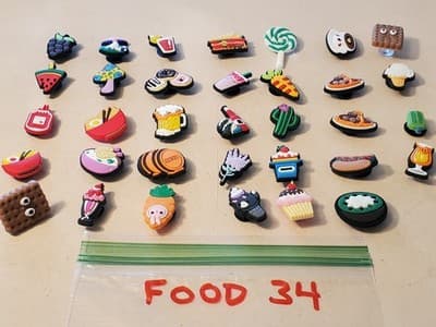 LOT(34) SHOE Charms 'FOOD' shoe jibbitz for sandals cloggs. Fits adult & youth - Thumbnail 2