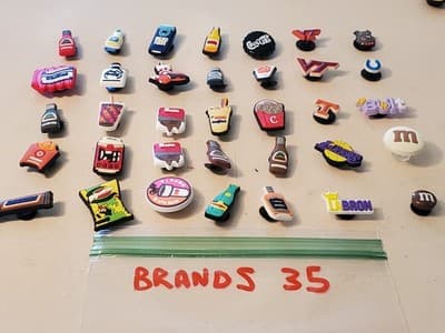 LOT(35) SHOE Charms 'BRANDS' shoe jibbitz for sandals cloggs. Fits adult &youth - Thumbnail 2