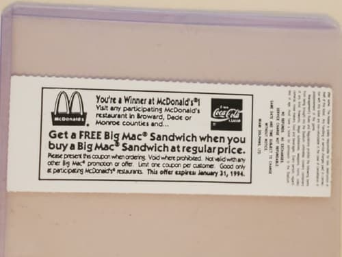 1993 NFL Miami Dolphins Ticket stub. DEC 13 1993 v Pittsburgh Steelers. - Thumbnail 2