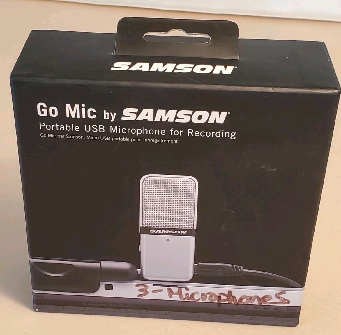 (3) LOT SAMSON GO MIC Portable USB Condenser Microphone SAGOMIC. Tested works. - Thumbnail 5
