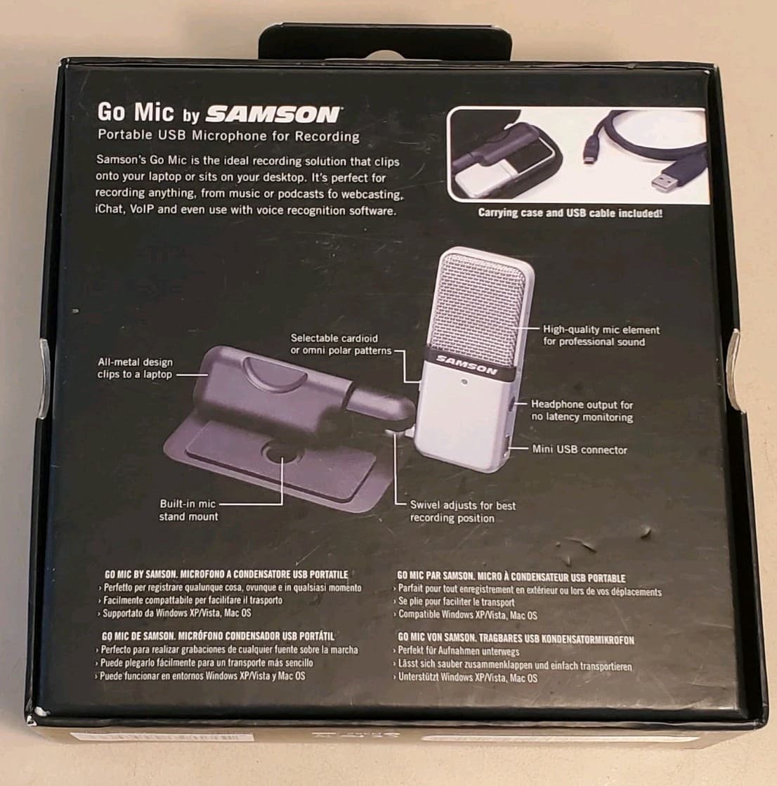 (3) LOT SAMSON GO MIC Portable USB Condenser Microphone SAGOMIC. Tested works. - Thumbnail 6