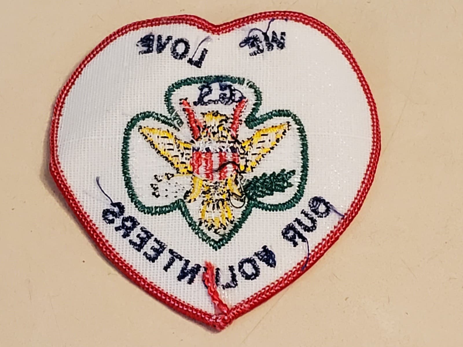 GIRL SCOUTS Patch 'We Love Our Volunteers' GSA Embroidered Iron-on. NEW Loose It - Thumbnail 2