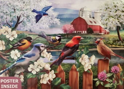 Jigsaw Puzzle Factory, Songbirds LOT OF THREE, 550 pieces. Used, complete in box - Thumbnail 7