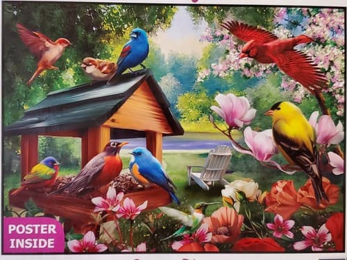 Jigsaw Puzzle Factory, Songbirds LOT OF THREE, 550 pieces. Used, complete in box - Thumbnail 3