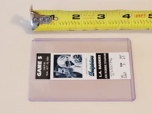 1994 NFL Miami Dolphins Ticket stub. OCT 16 1994 v LA Raiders TWO Ava. Don Shula - Thumbnail 7