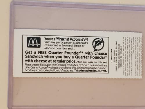 1994 NFL Miami Dolphins Ticket stub. NOV 6 1994 v Indy Colts. TWO ava. Don Shula - Thumbnail 2