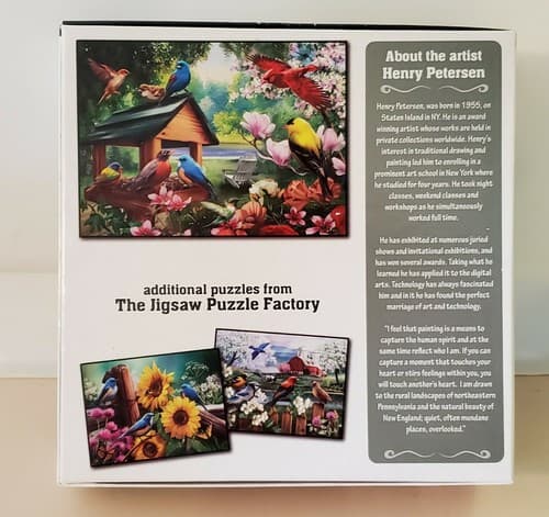 Jigsaw Puzzle Factory, Songbirds LOT OF THREE, 550 pieces. Used, complete in box - Thumbnail 2