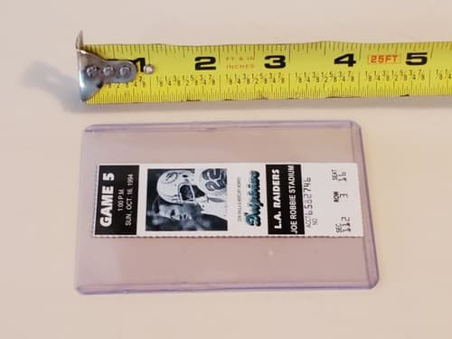 1994 NFL Miami Dolphins Ticket stub. OCT 16 1994 v LA Raiders TWO Ava. Don Shula - Thumbnail 13